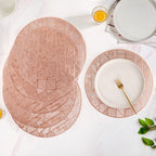 Symphony Rose Gold Table Mats Set Of 6 Nestasia
