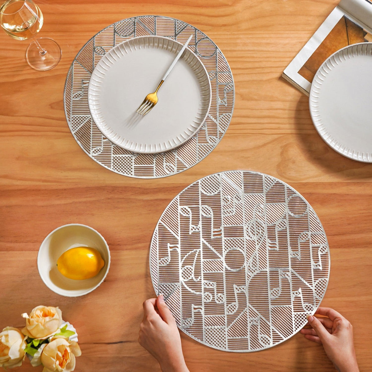 Symphony Silver Table Mat Set Of 6 Nestasia