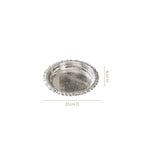 Symphony Ruffled Silver Urli 31cm Nestasia