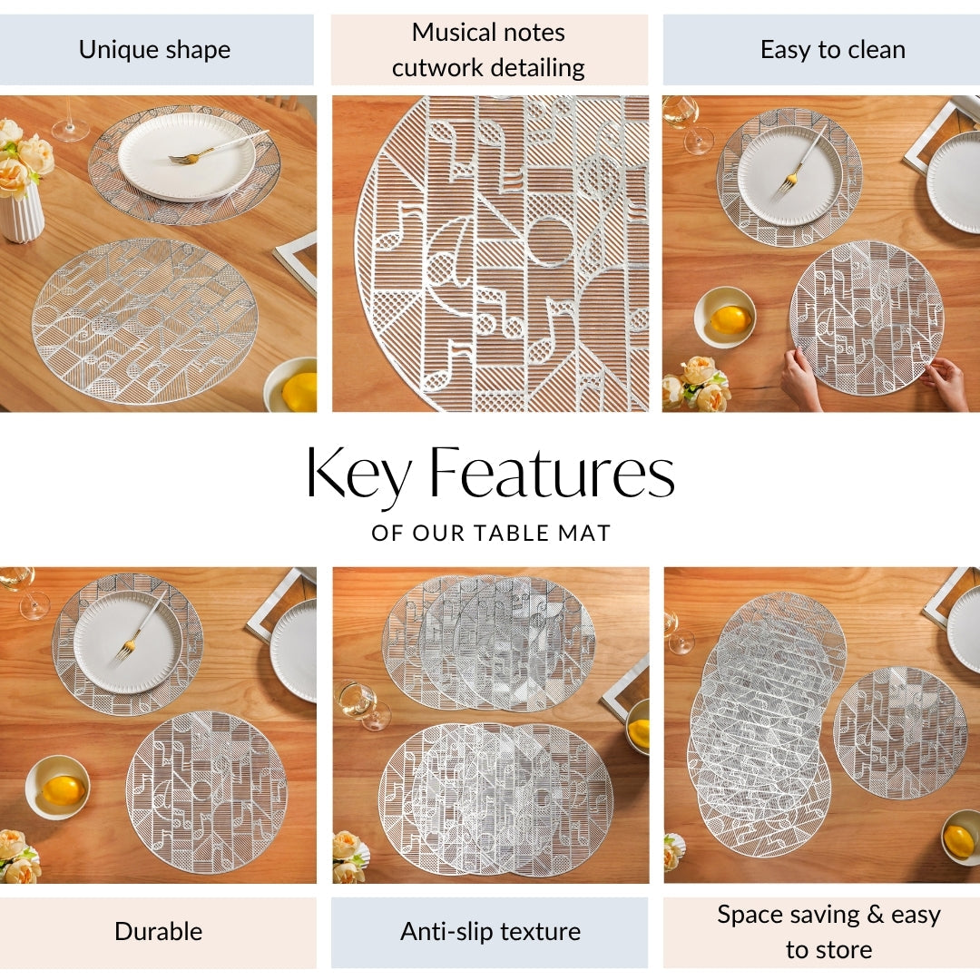 Symphony Silver Table Mat Set Of 6 Nestasia