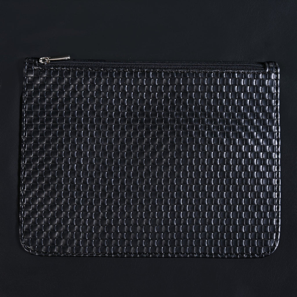 Black Multipurpose Office Folder With Zipper Pocket Nestasia