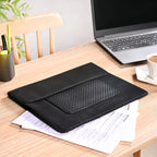 Black Multipurpose Office Folder With Zipper Pocket Nestasia