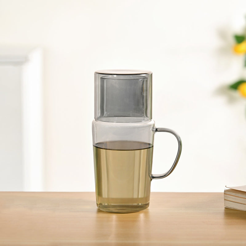 Sleek Black Tinted Bedside Carafe Set With Tumbler And Jug Nestasia