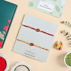 Scarlet Bloom Mauli Rakhi Set Nestasia