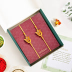 Autumn Leaf Rakhi Duo Gift Set Nestasia