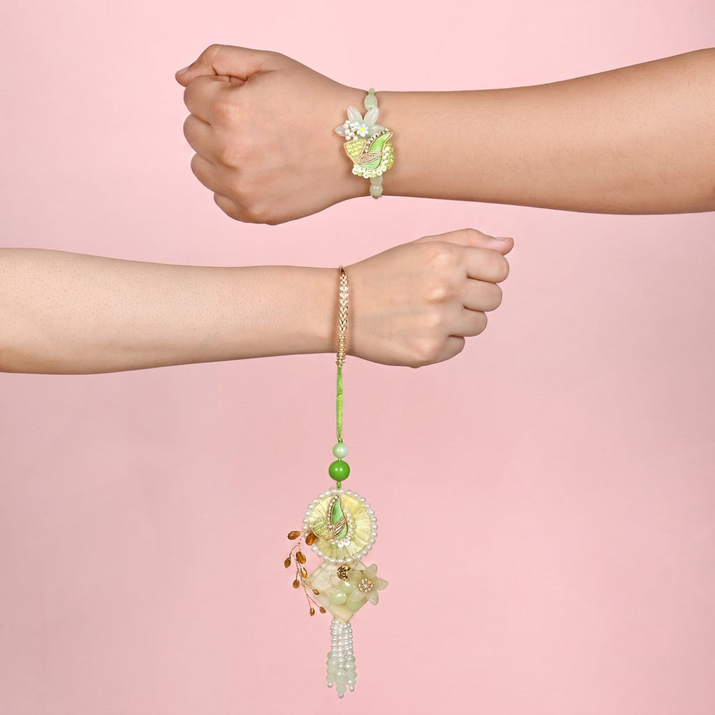 Pearl Meadow Rakhi And Lumba Gift Set Nestasia