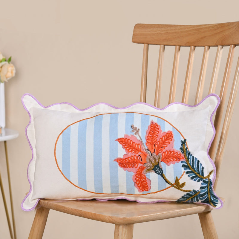 Bloom Era Hibiscus Cotton Cushion Cover 50x30cm Nestasia
