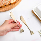 Palm Tree Brass Butter Knife Set Of 2 Nestasia