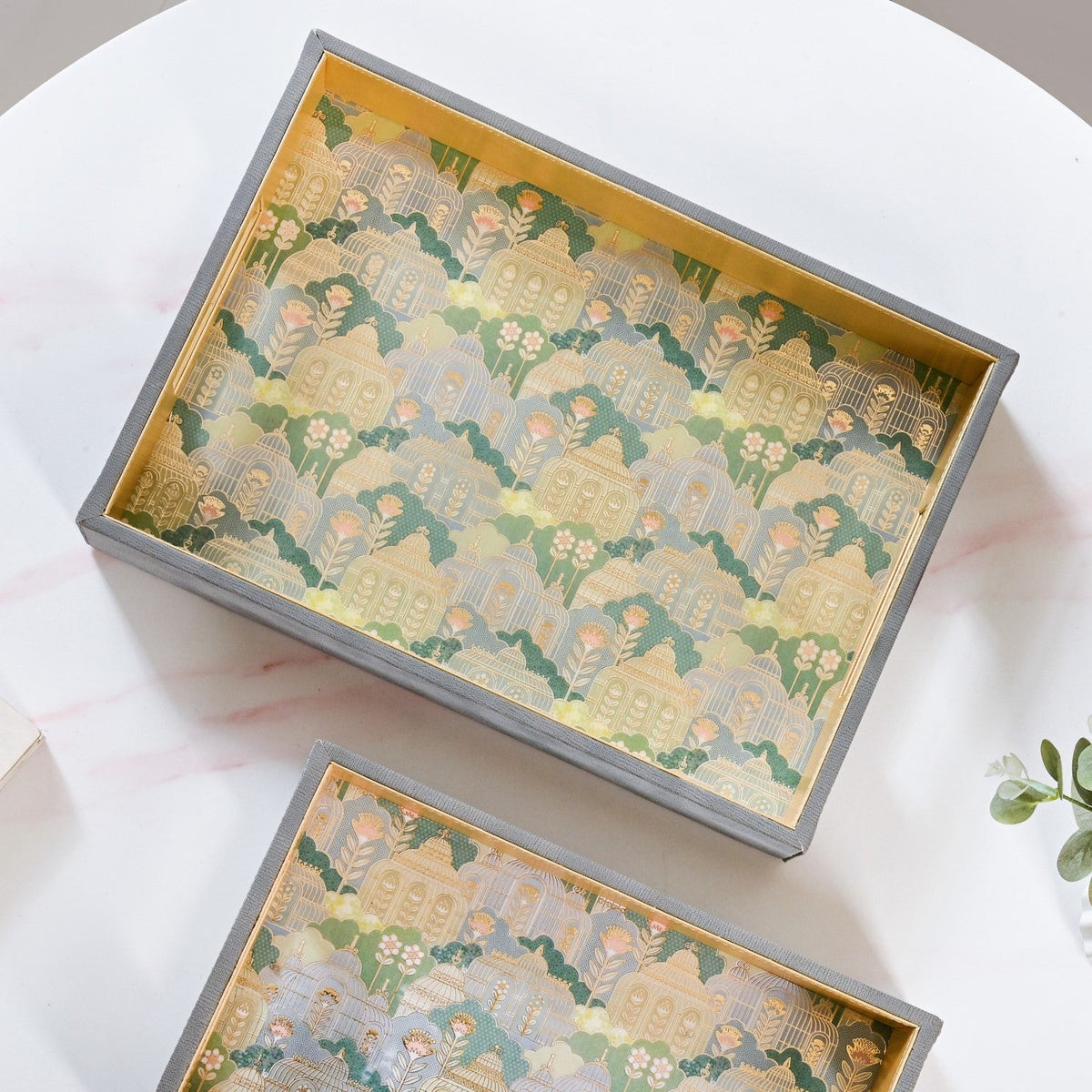 Fleure Heritage Tray Set Of 2 Nestasia
