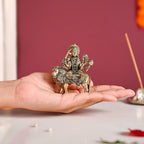 Durga Goddess Pure Brass Idol 7cm Nestasia