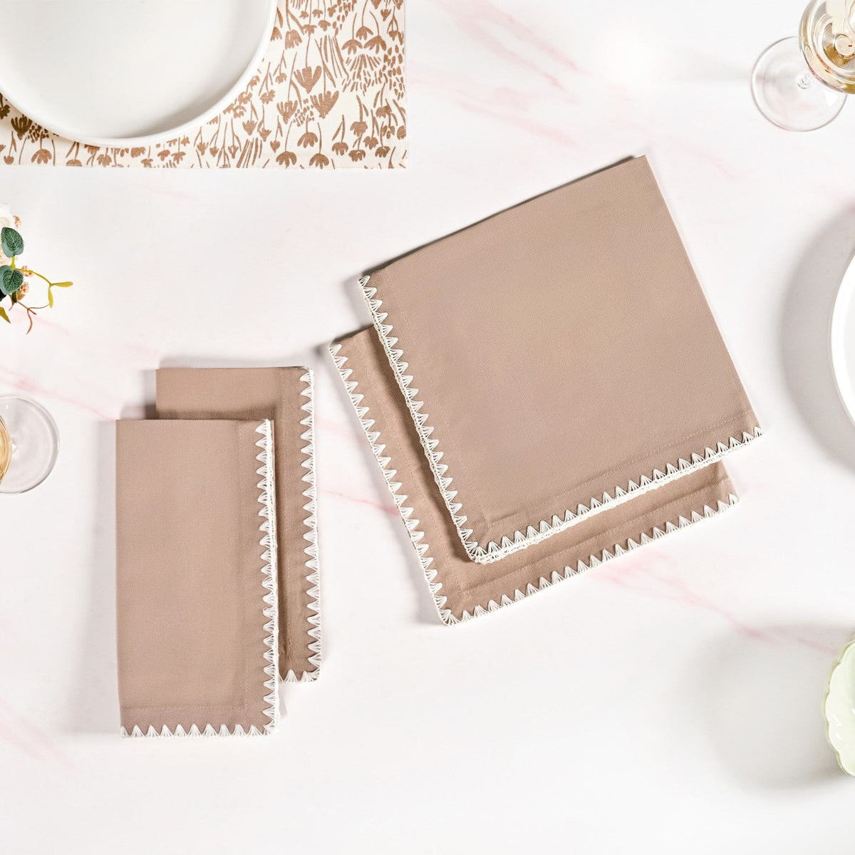 Mocha Mousse Napkin Set Of 4 Nestasia
