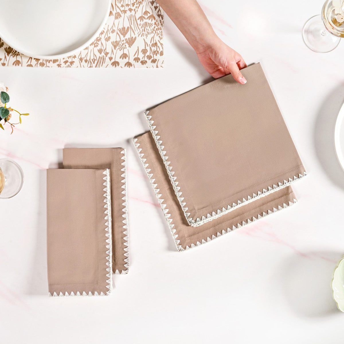 Mocha Mousse Napkin Set Of 4 Nestasia