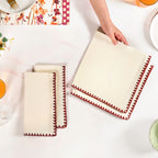 White Cotton Table Napkin Set Of 4 Nestasia