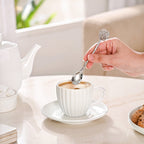 Silver Rose Brass Tea Spoon Gift Set Of 2 Nestasia
