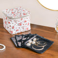 Floral Trinket Storage Bag With Pouch Set Of 6 Orange Nestasia