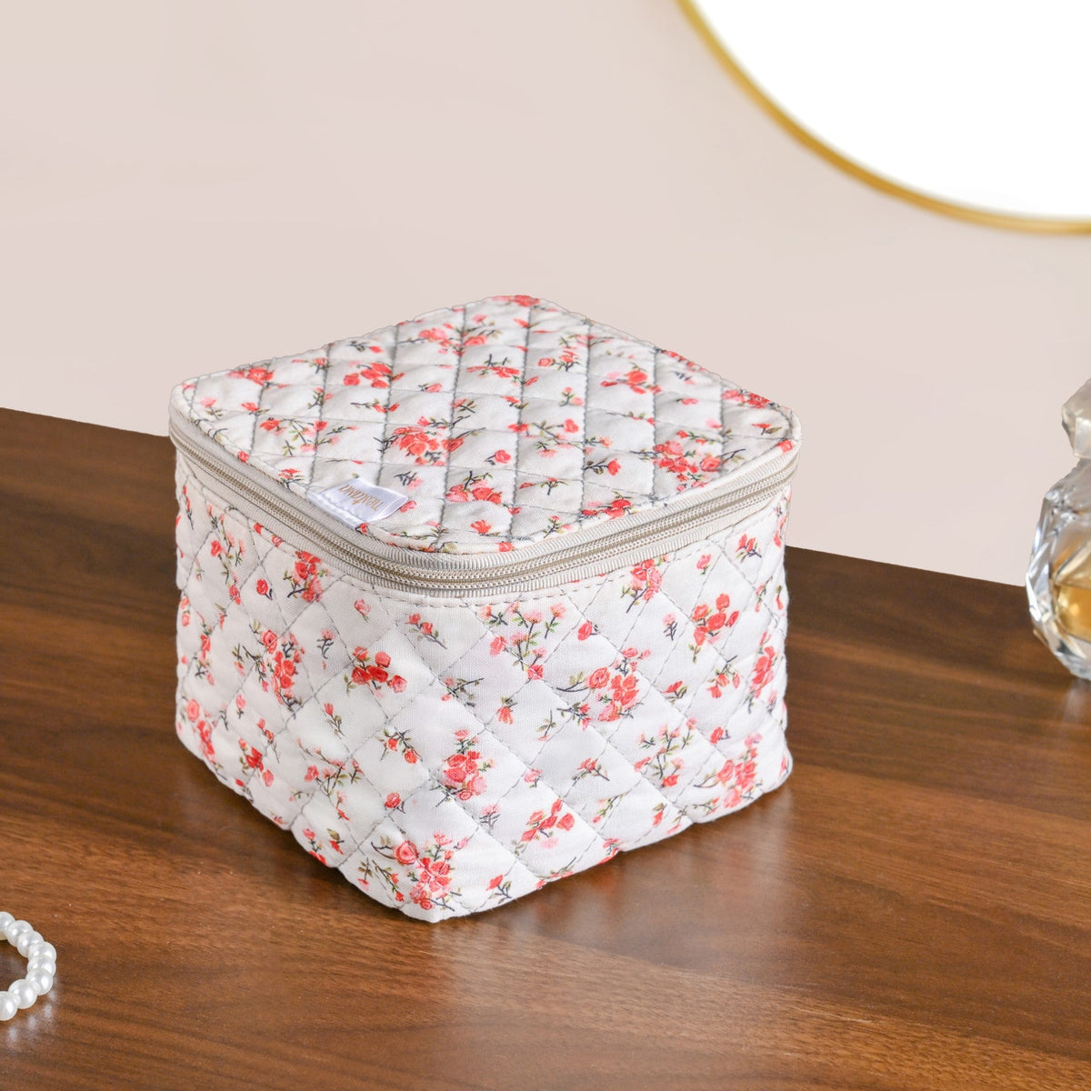 Floral Trinket Storage Bag With Pouch Set Of 6 Orange Nestasia