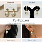 Gold Drizzle Drops Dangler Earrings Nestasia