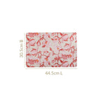 Rectangular Red Poppy Printed Placemats Set Of 6 Nestasia
