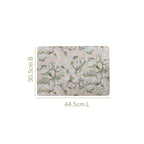 Rectangular Green Poppy Printed Placemats Set Of 6 Nestasia