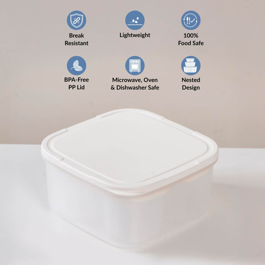 Nestable Food Storage Container Set Of 4 2150ml Nestasia