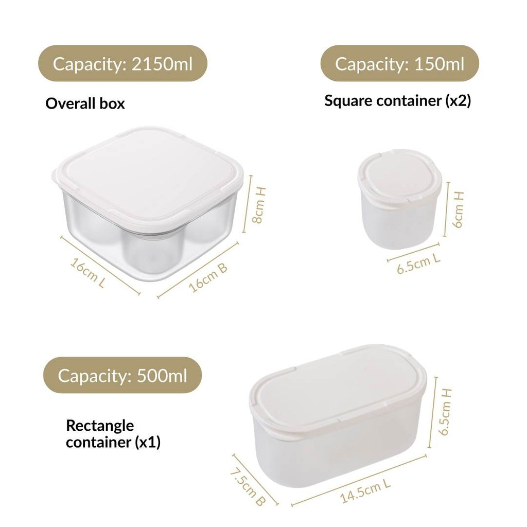 Nestable Food Storage Container Set Of 4 2150ml Nestasia