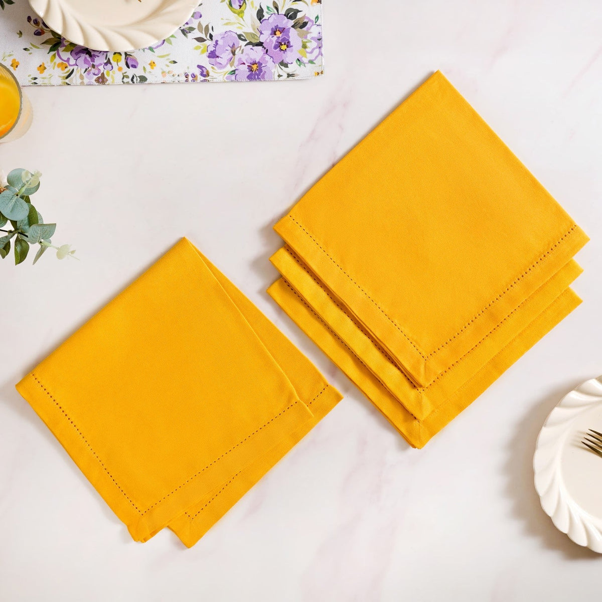 Table Napkin Sunny Yellow Set Of 4 Nestasia