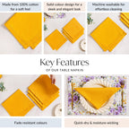 Table Napkin Sunny Yellow Set Of 4 Nestasia