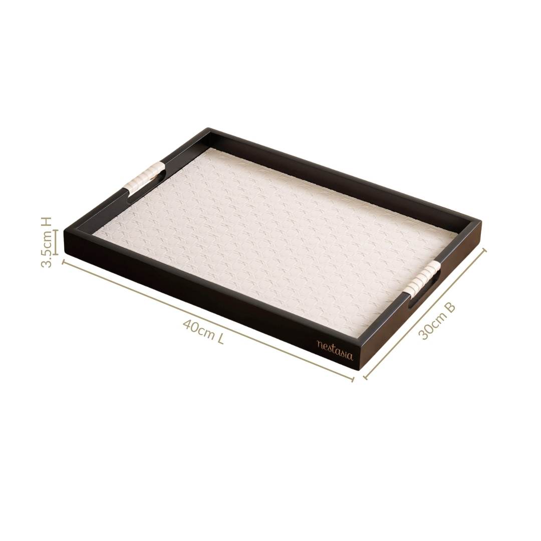 Table Top Luxury Tray Organiser Large Beige Nestasia