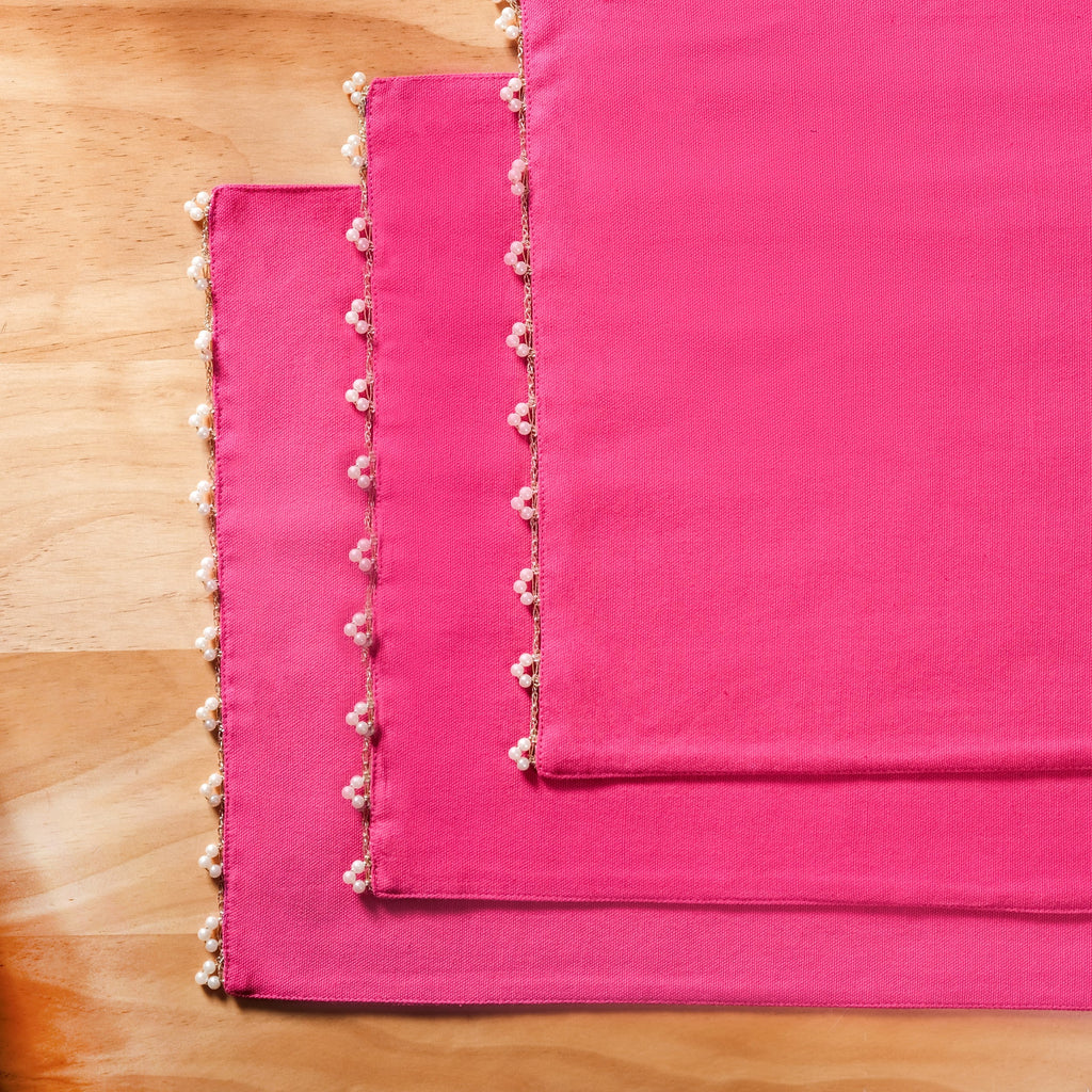 Set Of 7 Embroidered Vibrant Table Mats And Runner Set Nestasia