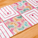 Set Of 7 Embroidered Vibrant Table Mats And Runner Set Nestasia