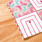 Set Of 7 Embroidered Vibrant Table Mats And Runner Set Nestasia