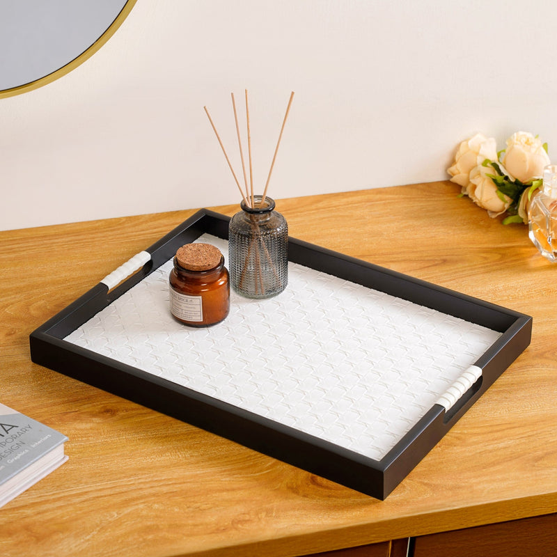 Table Top Luxury Tray Organiser Large White Nestasia