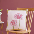 Tale of Two Blooms Embroidered Cushion Cover 40x40cm Nestasia