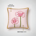 Tale of Two Blooms Embroidered Cushion Cover 40x40cm Nestasia