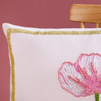 Tale of Two Blooms Embroidered Cushion Cover 40x40cm Nestasia
