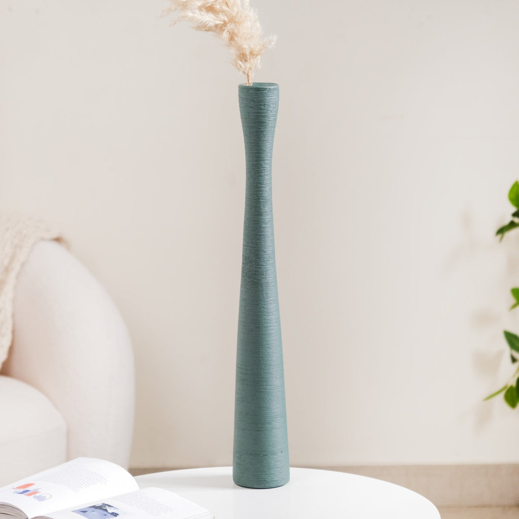 Brush Texture Ceramic Tall Thin Vase Nestasia