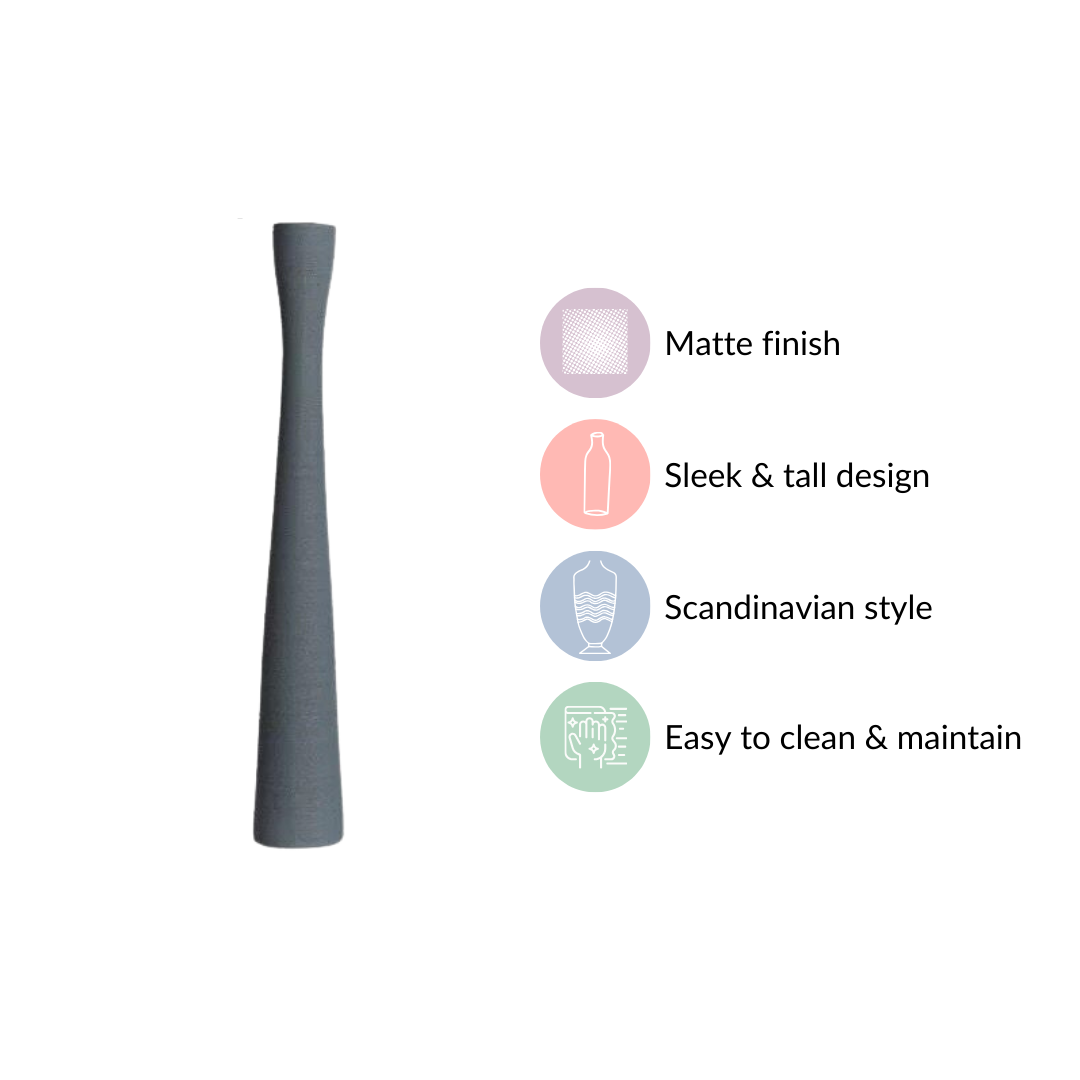Brush Texture Ceramic Tall Thin Vase Nestasia