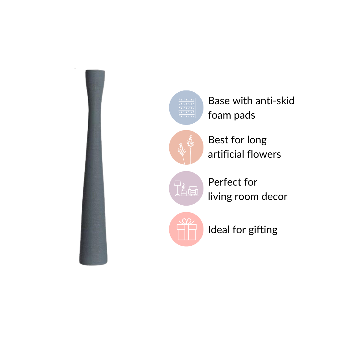 Brush Texture Ceramic Tall Thin Vase Nestasia