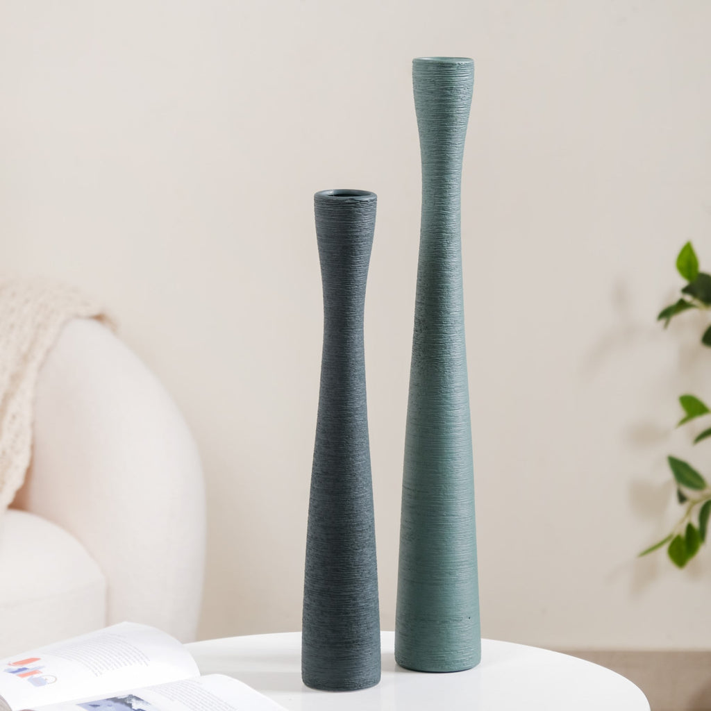 Brush Texture Ceramic Tall Thin Vase Nestasia