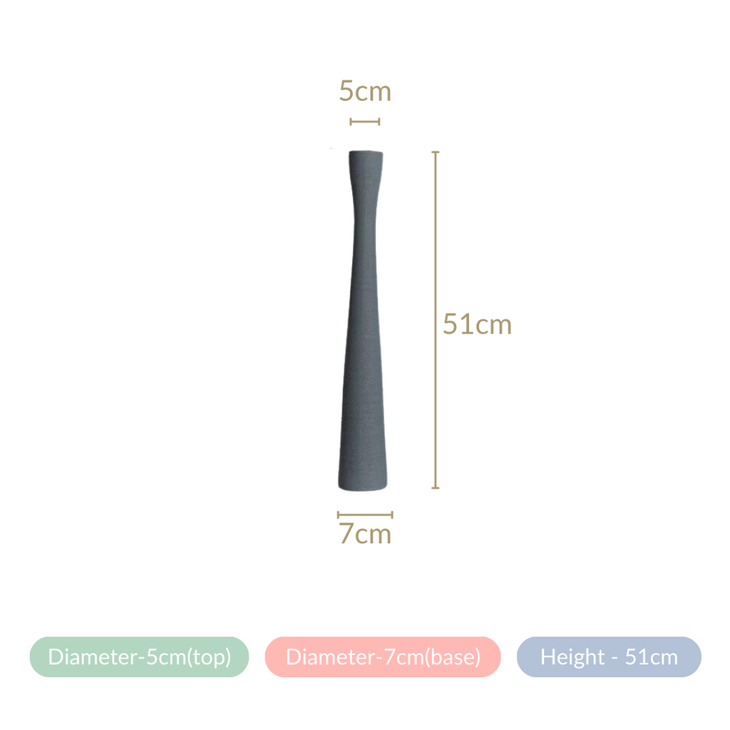 Brush Texture Ceramic Tall Thin Vase Nestasia