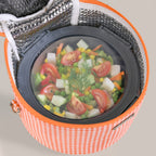 Tangerine Gingham Insulated Lunch Bag Nestasia