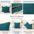 TangTrim Cotton Couch Cushion Cover Set Of 2 Nestasia