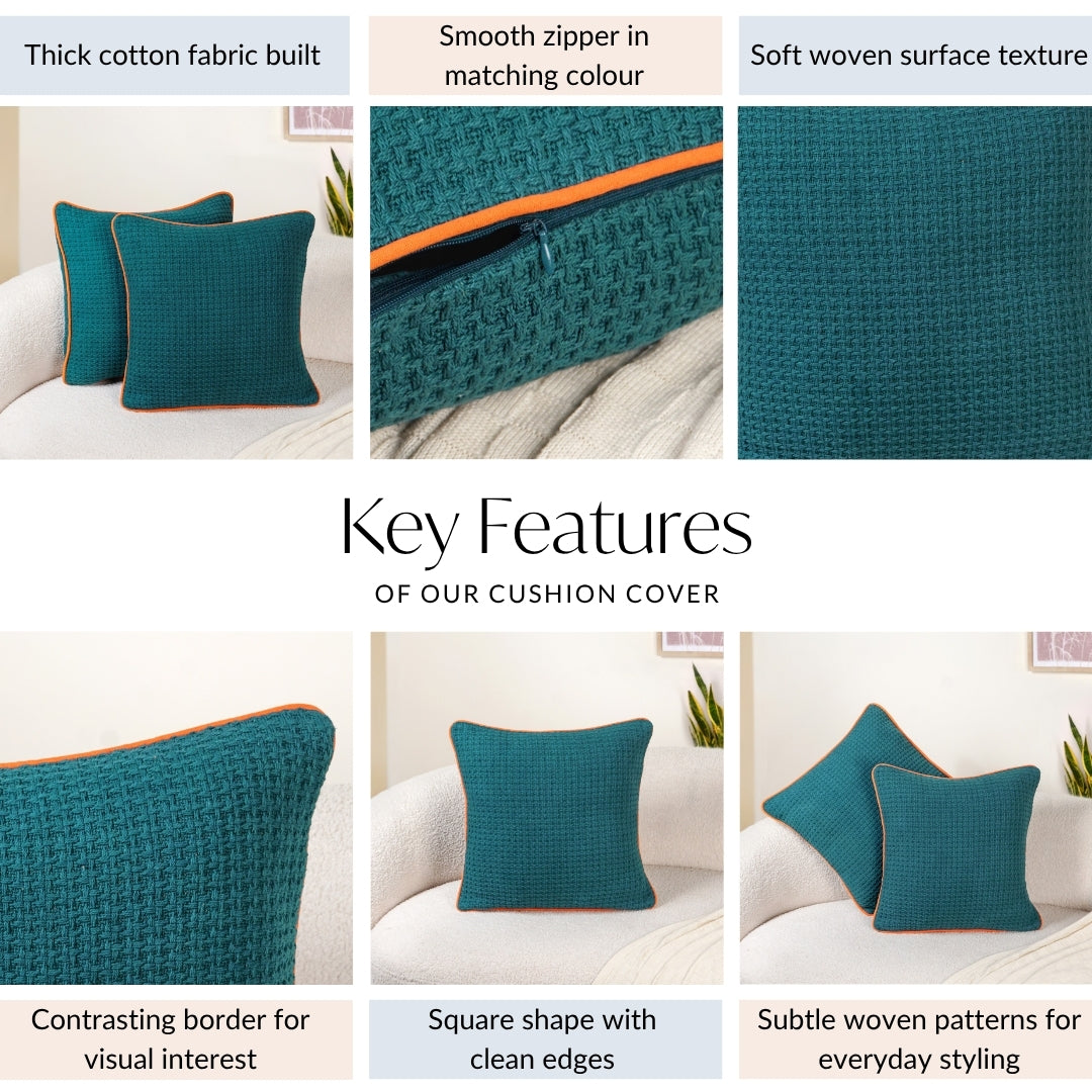 TangTrim Cotton Couch Cushion Cover Set Of 2 Nestasia