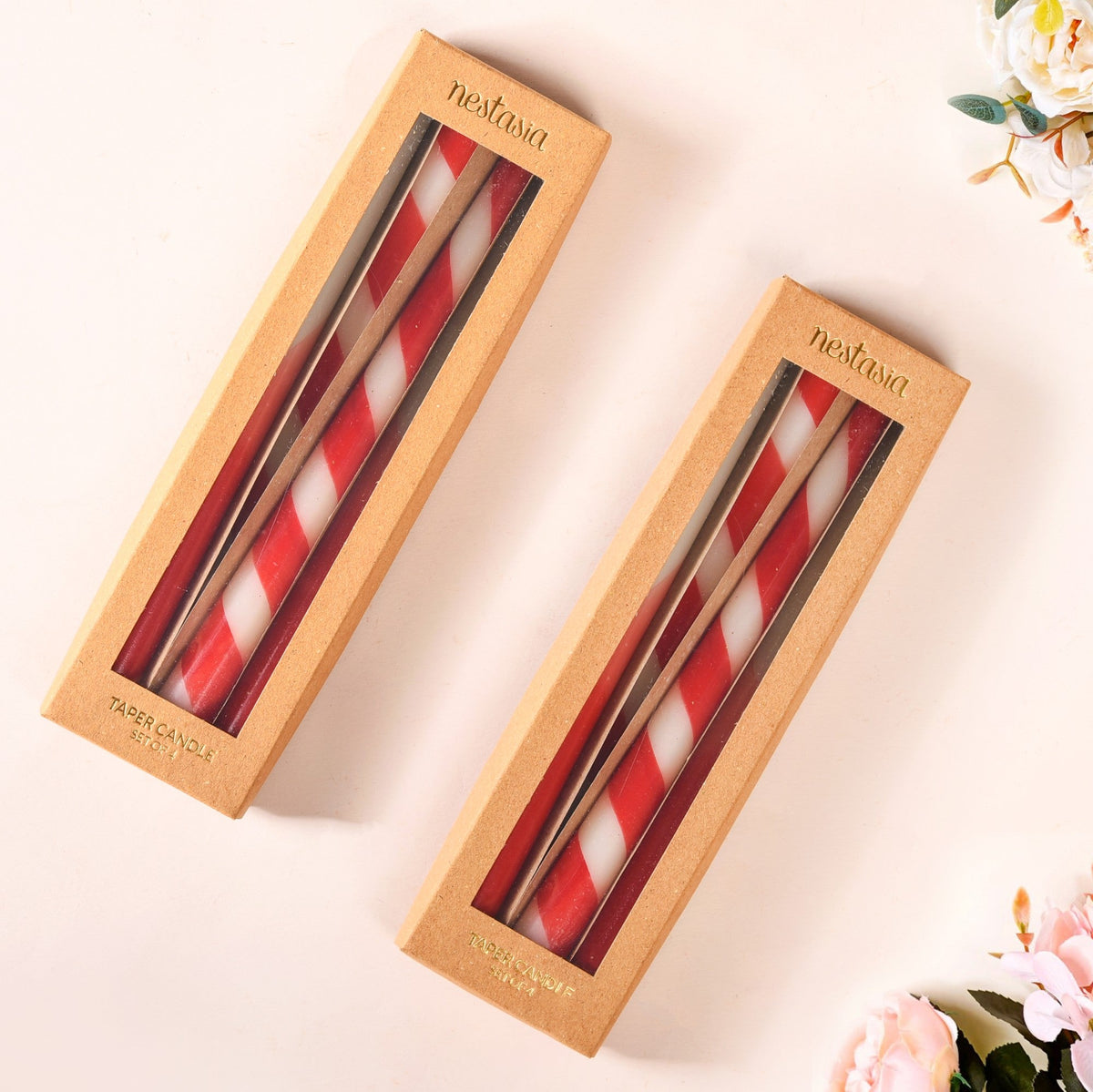 Set Of 8 Ombre And Spiral Taper Candles Nestasia