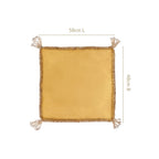 Tasselled Organza Thali Cover Yellow Set Of 2 Nestasia