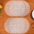 Taupe Webbed Table Mat Set Of 6 Nestasia