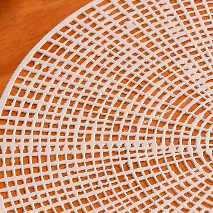 Taupe Webbed Table Mat Set Of 6 Nestasia