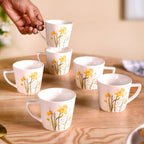 Daffodil Delight Tea Cup Set Of 6 150ml Nestasia