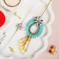 Turquoise Blossom Rakhi Lumba Gift Set Nestasia