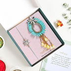 Turquoise Blossom Rakhi Lumba Gift Set Nestasia